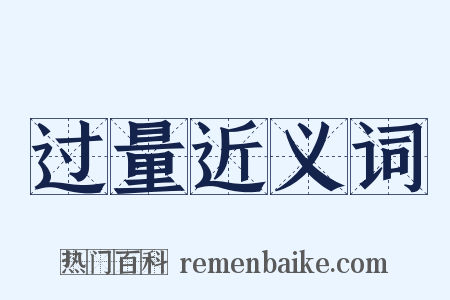 过量近义词是什么意思的图片